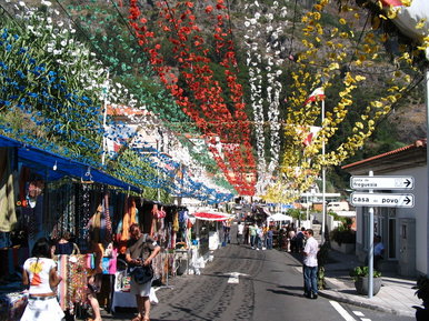 Streets lined with decoration in madeira