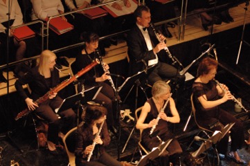 Orchestra in Madeira playing flute and oboe