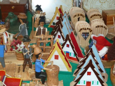 Traditional Madeiran wooden toys from the Santo Do Serra Market