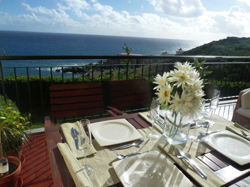 image of balcony overlooking reis magos beach in Canico de Baixo Madeira